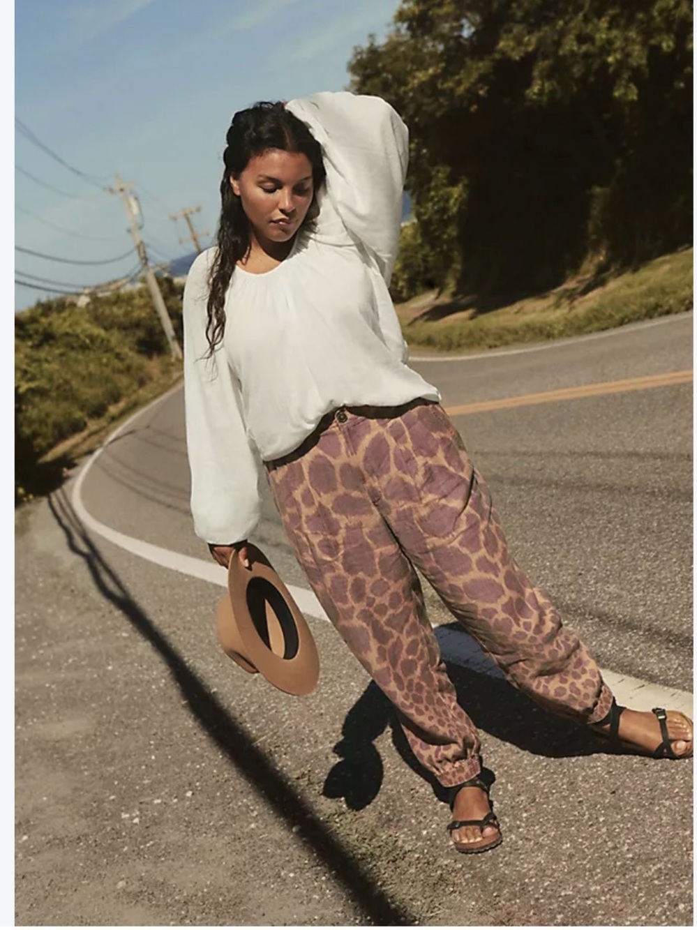 Anthropologie Tamarind Animal-Print Jogger Pants High-rise Size 6